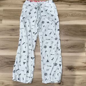 Boden Around The World White Black Pajama Pants Women’s 2